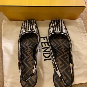 Fendi Freedom FF Slingback Pumps